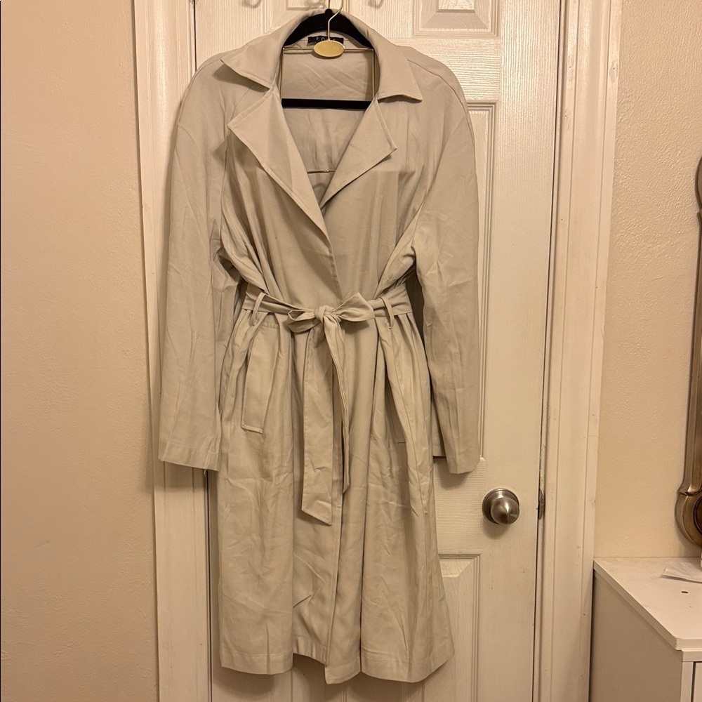 Fore Elegant Cream Trench Coat